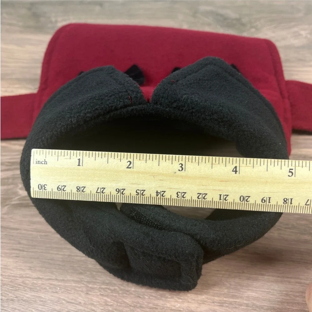 Coco Lane Couture Pet Coat Small Red Black Velvet Bows Gold Buttons Holiday